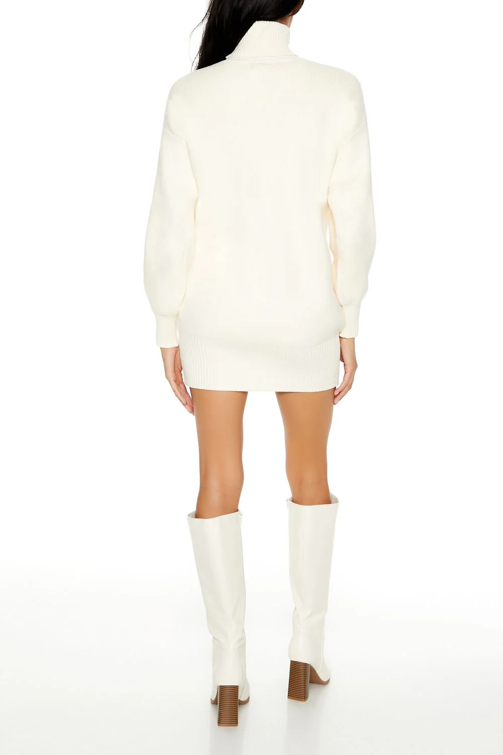 Turtleneck Mini Sweater Dress - Image 4