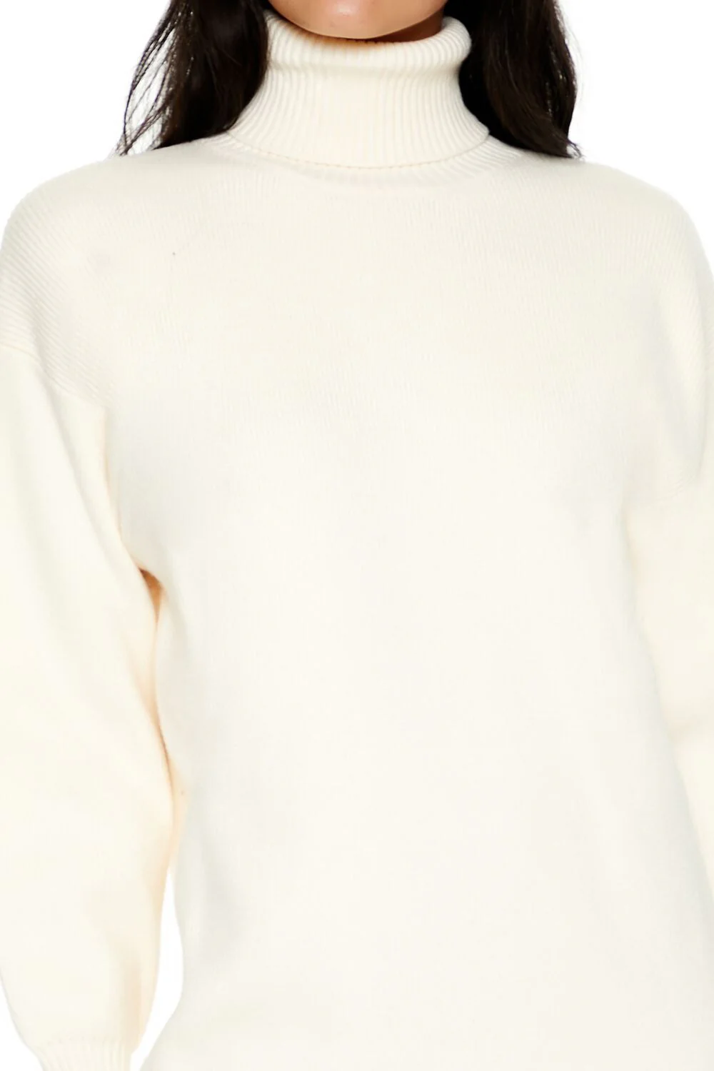 Turtleneck Mini Sweater Dress - Image 5