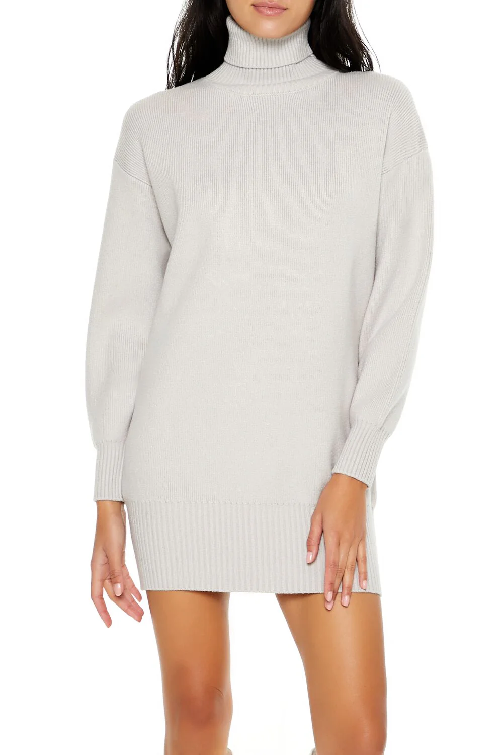 Turtleneck Mini Sweater Dress - Image 7