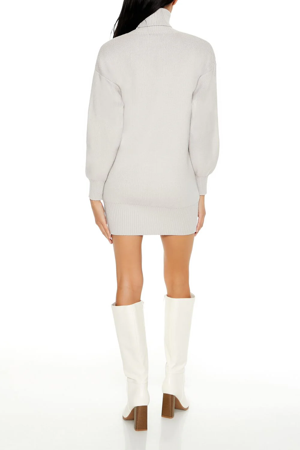 Turtleneck Mini Sweater Dress - Image 9