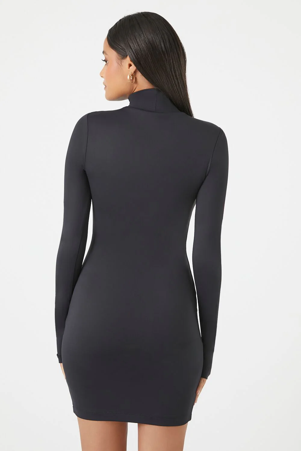 Turtleneck Contour Sculpt Mini Dress - Image 4