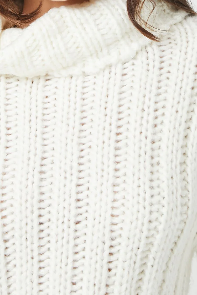 Turtleneck Cropped Sweater - Image 5
