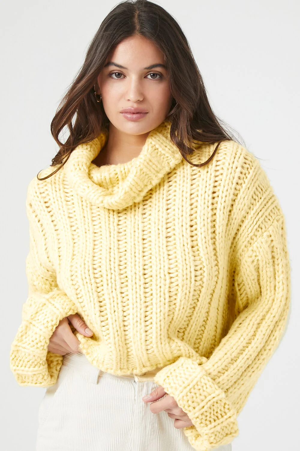 Turtleneck Cropped Sweater - Image 7