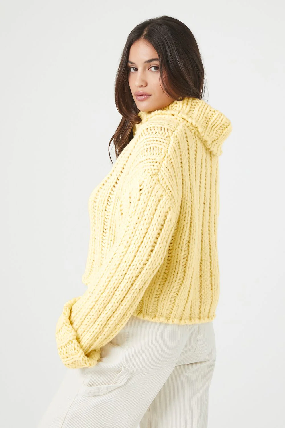 Turtleneck Cropped Sweater - Image 8