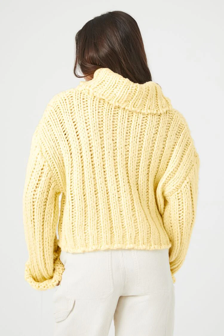 Turtleneck Cropped Sweater - Image 9