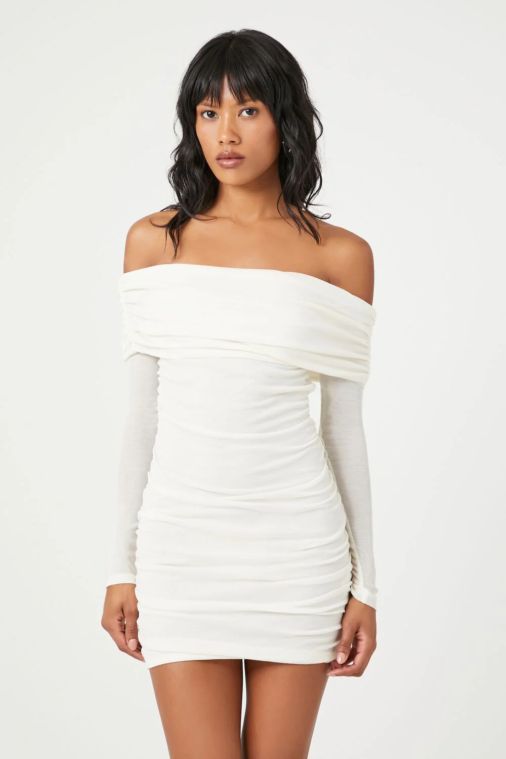 Off-the-Shoulder Foldover Mini Dress - Image 2