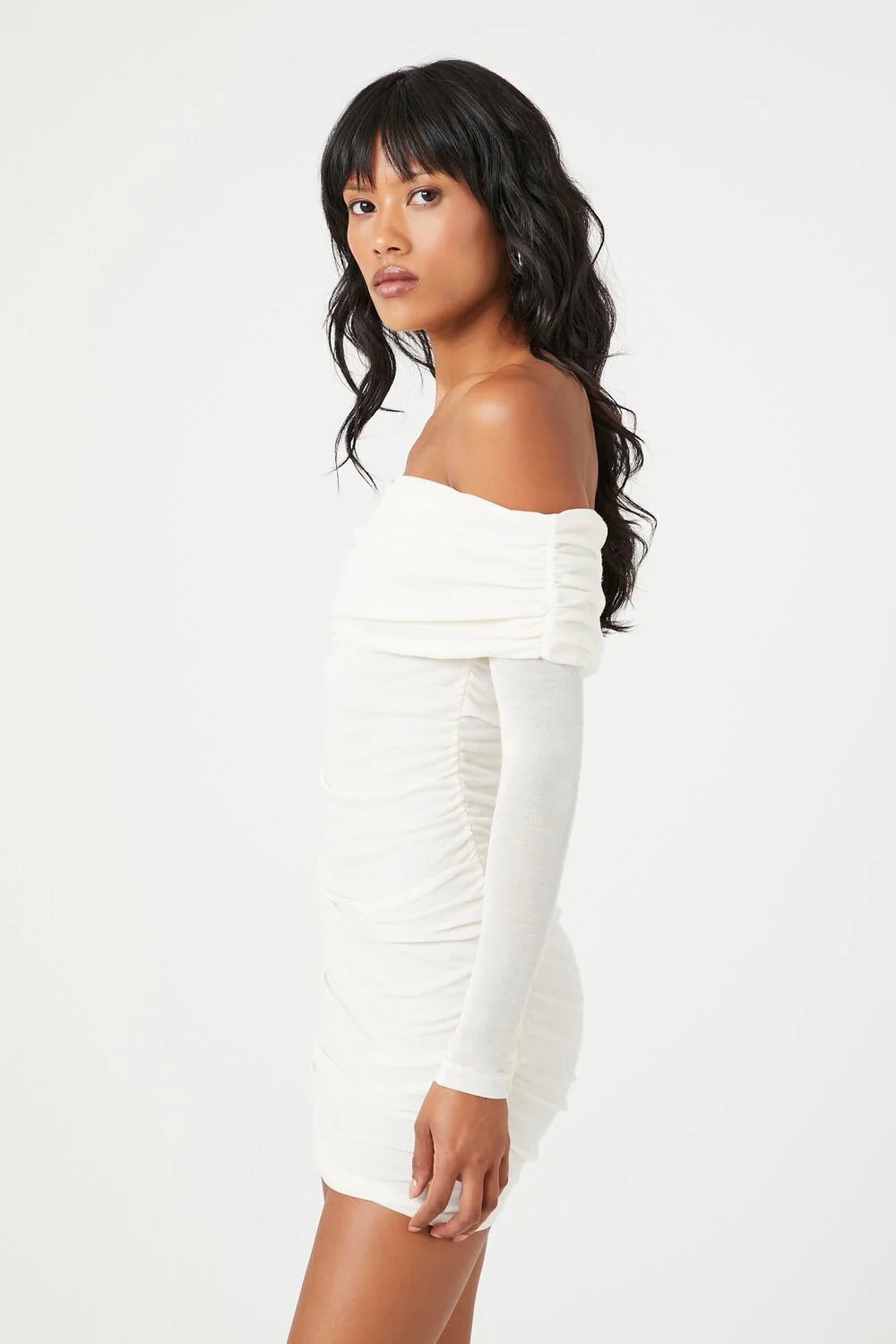 Off-the-Shoulder Foldover Mini Dress - Image 3