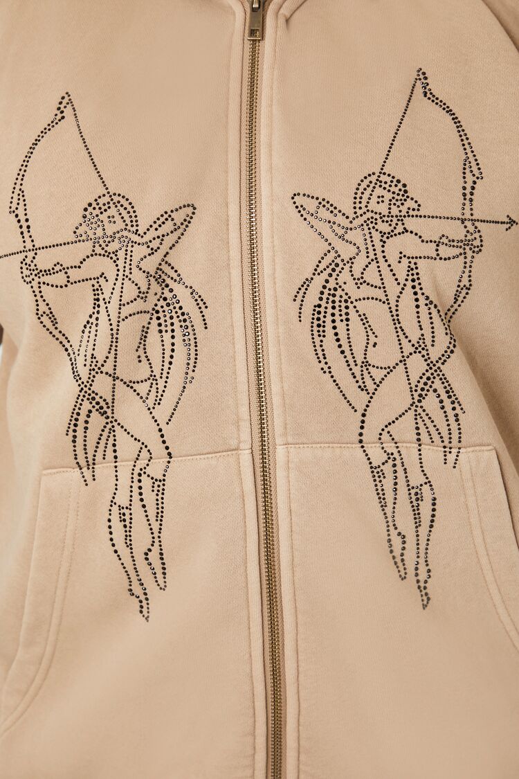 Plus Size Bow & Arrow Zip-Up Hoodie - Image 6