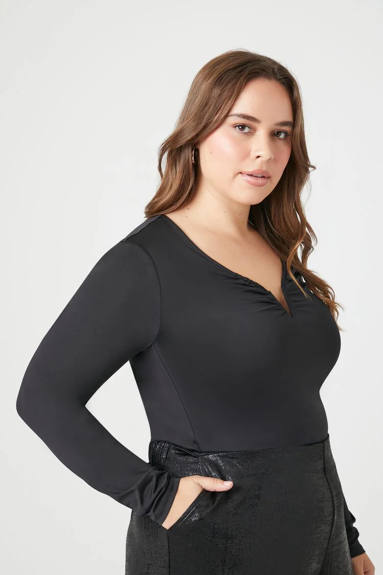 Plus Size Long-Sleeve Bodysuit - Image 2