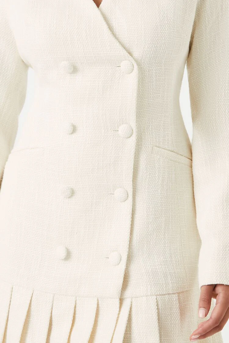 Pleated Tweed Blazer Mini Dress - Image 5