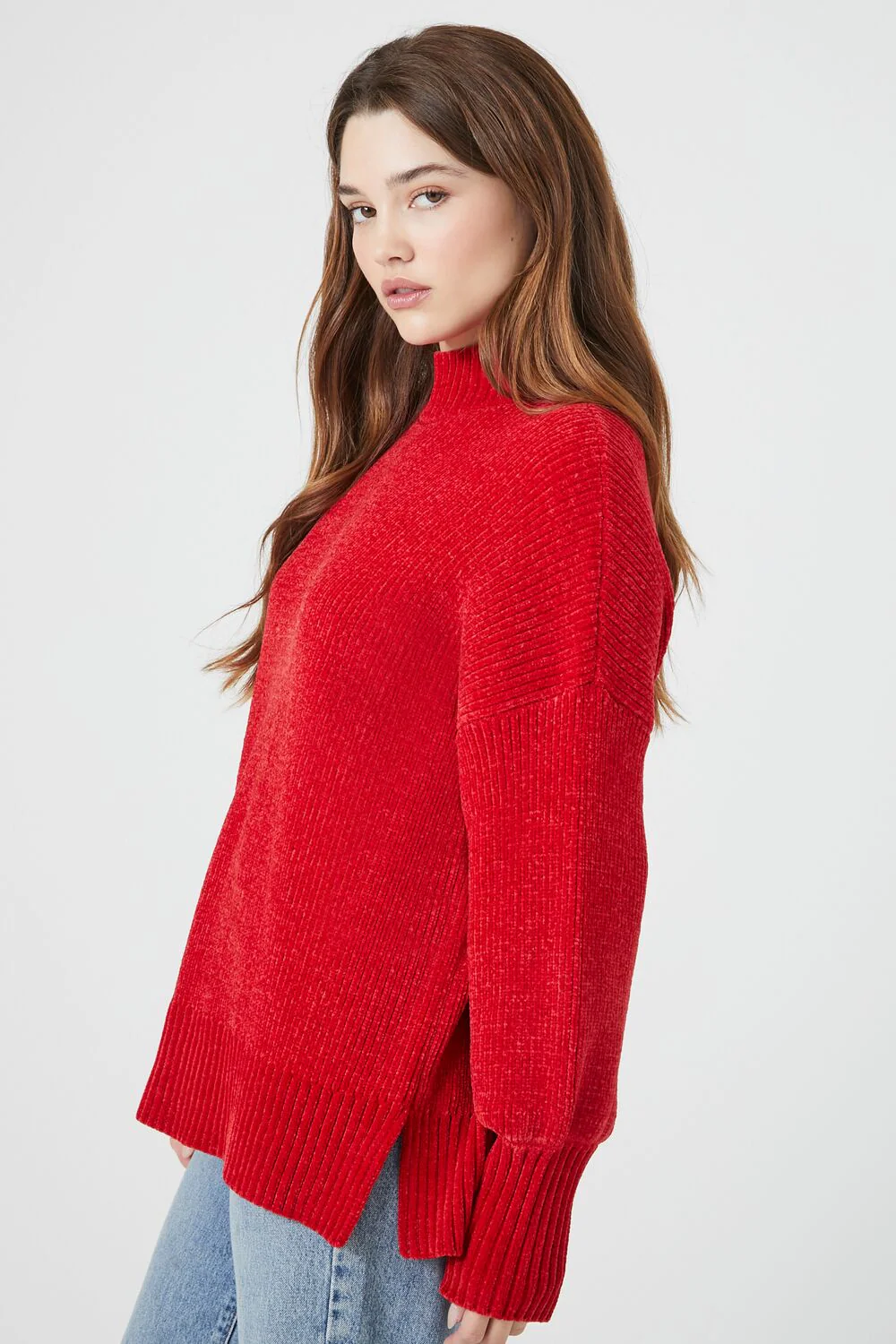 Ribbed Mock Neck Sweater - Image 2