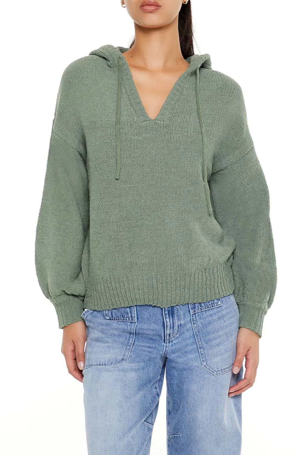 Hooded Drop-Sleeve Sweater - Image 6