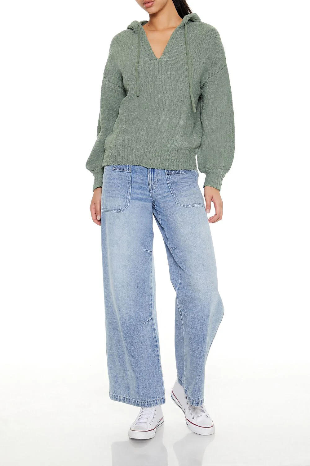 Hooded Drop-Sleeve Sweater - Image 7