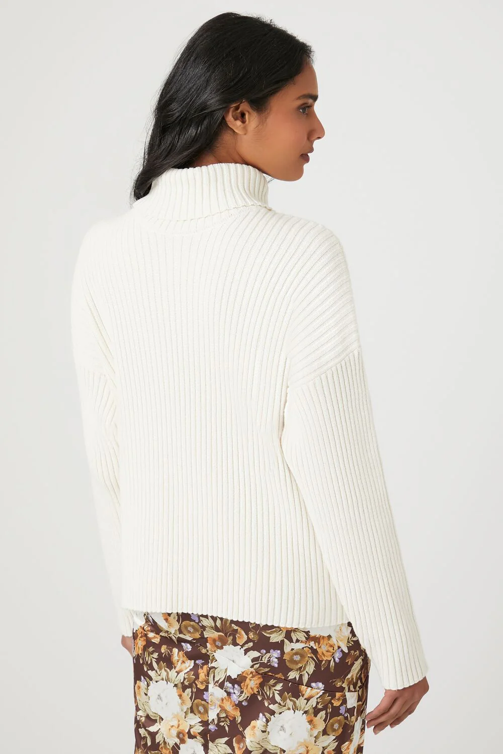 Ribbed Knit Turtleneck Sweater - Image 3
