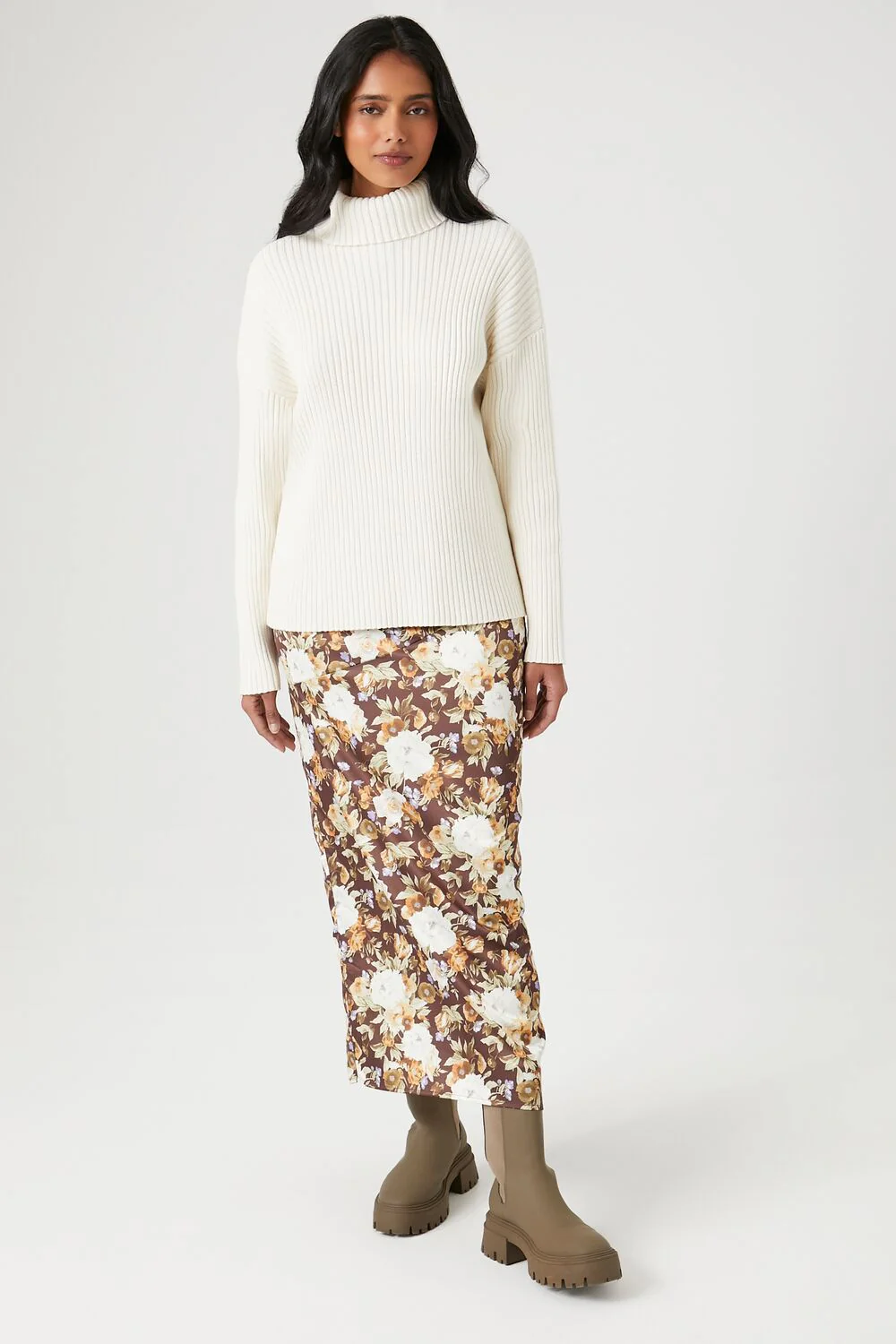 Ribbed Knit Turtleneck Sweater - Image 4