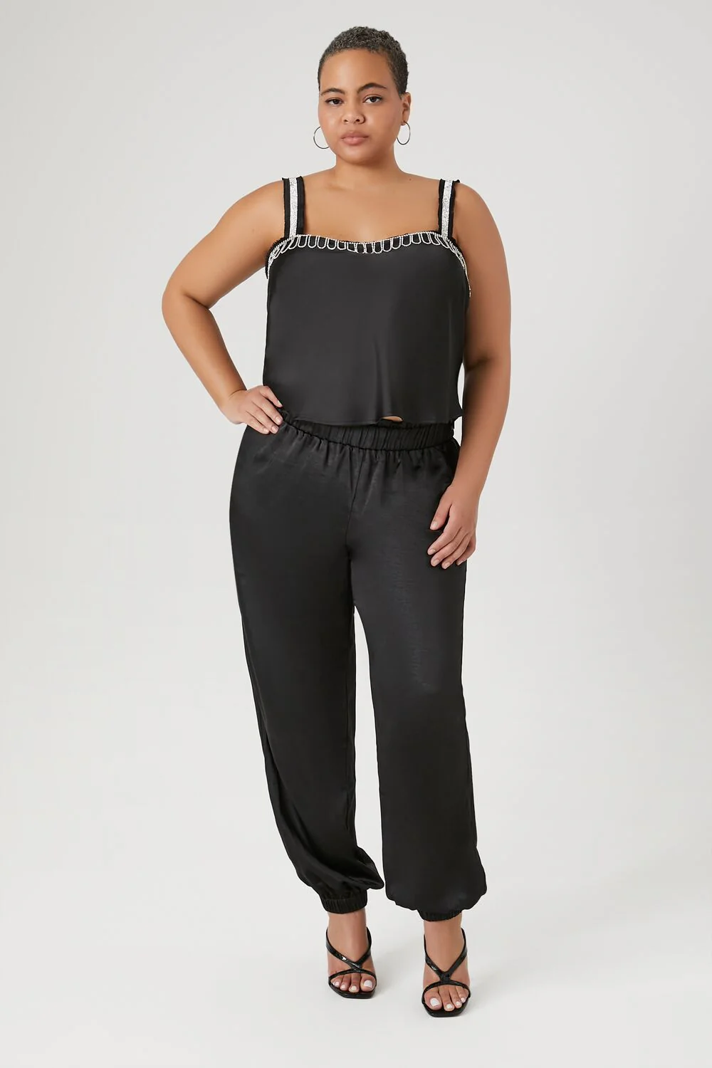 Plus Size Rhinestone-Trim Cami - Image 4