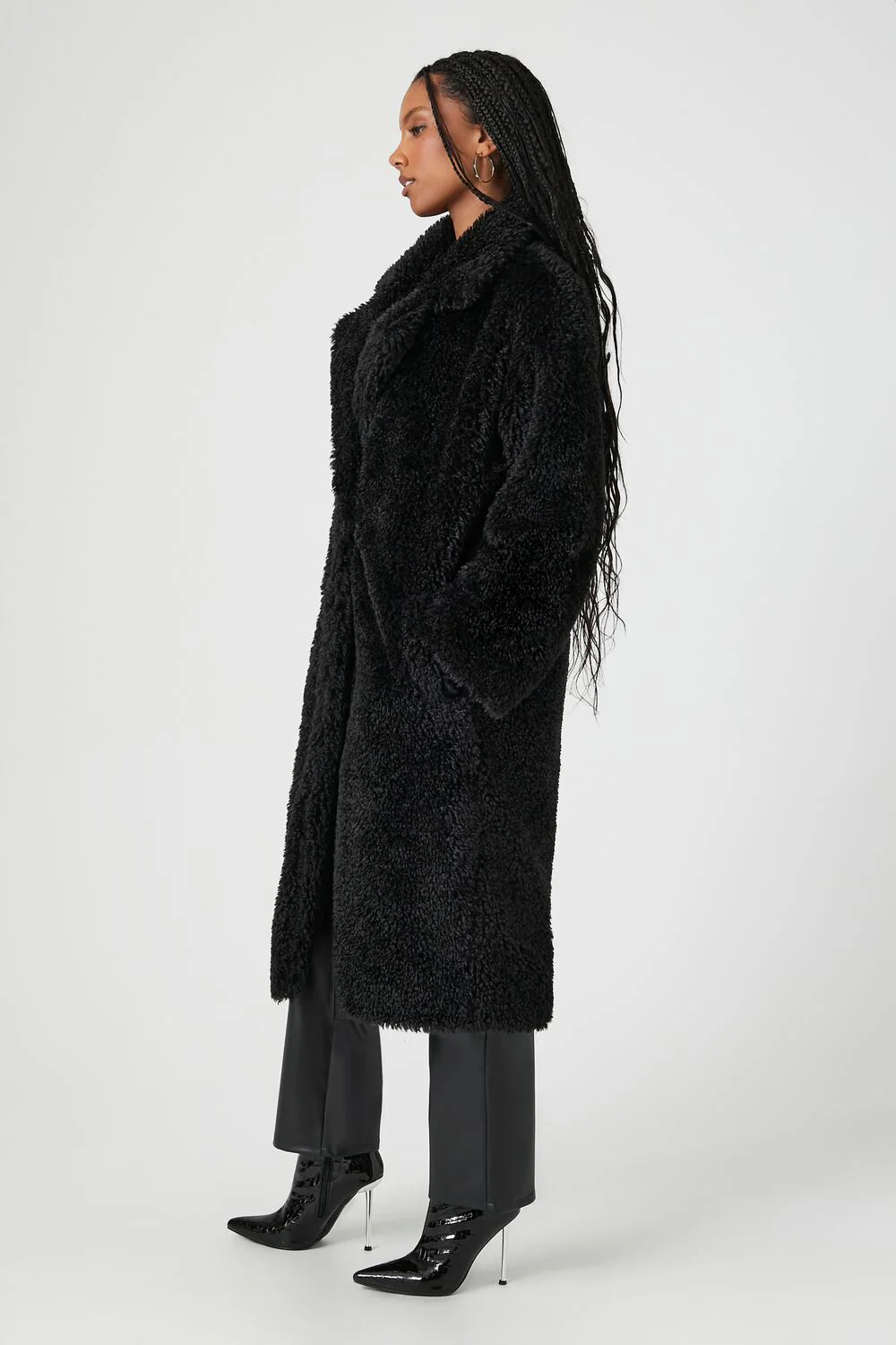 Faux Shearling Duster Coat - Image 2