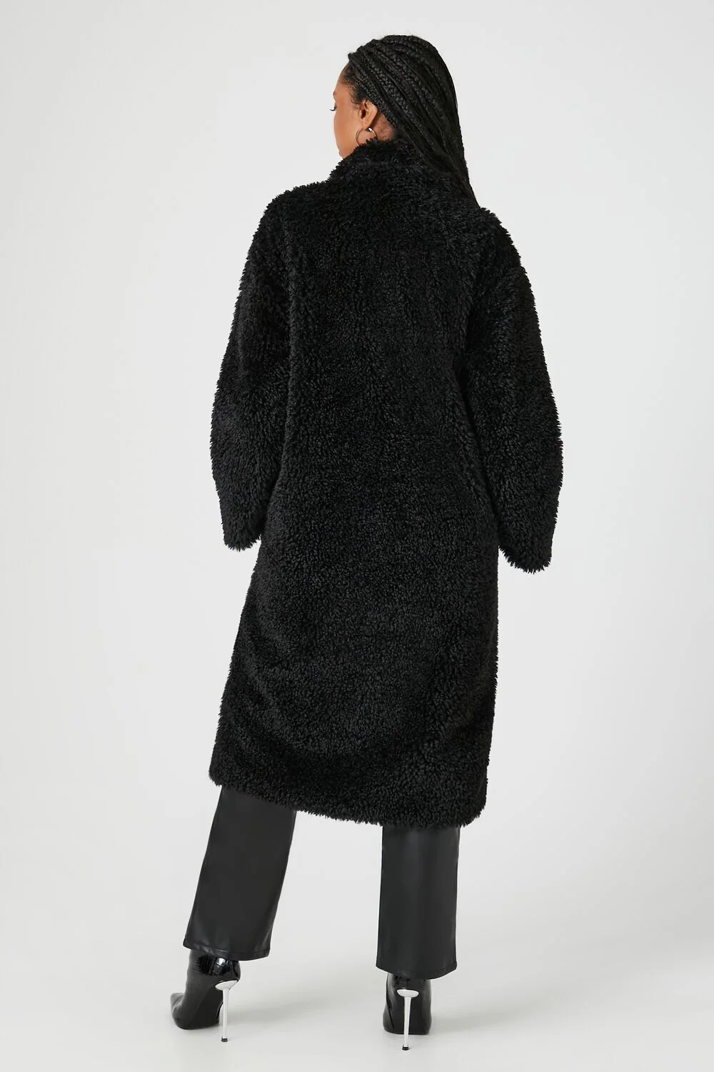 Faux Shearling Duster Coat - Image 3