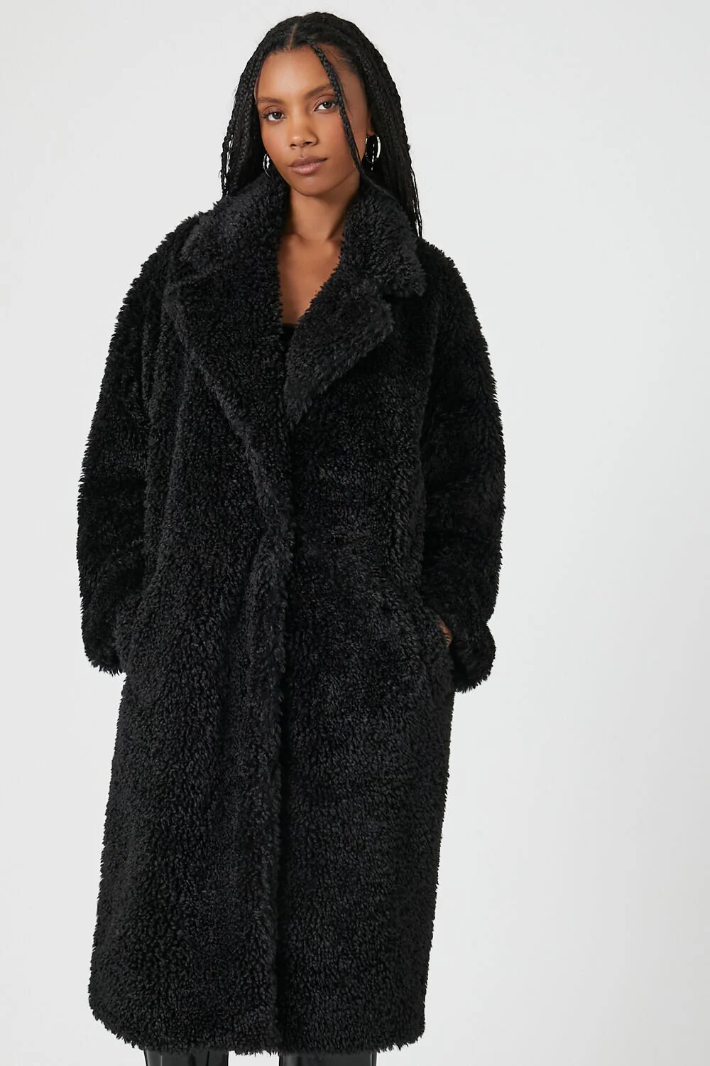 Faux Shearling Duster Coat - Image 4