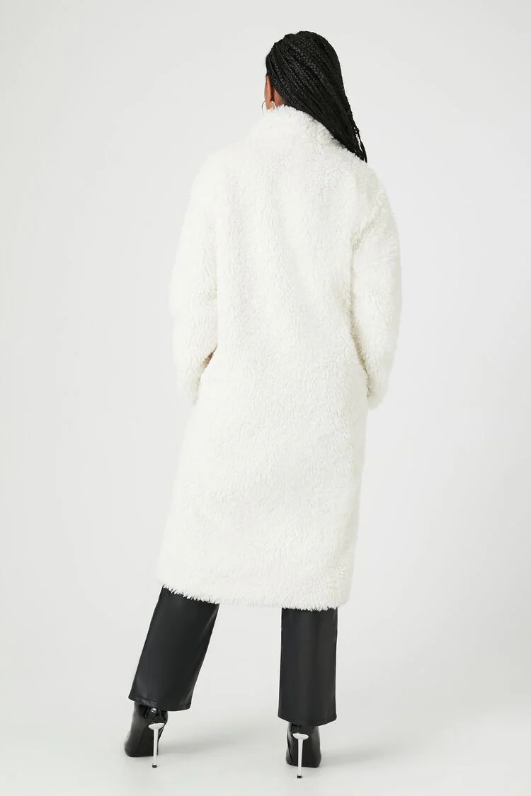 Faux Shearling Duster Coat - Image 8