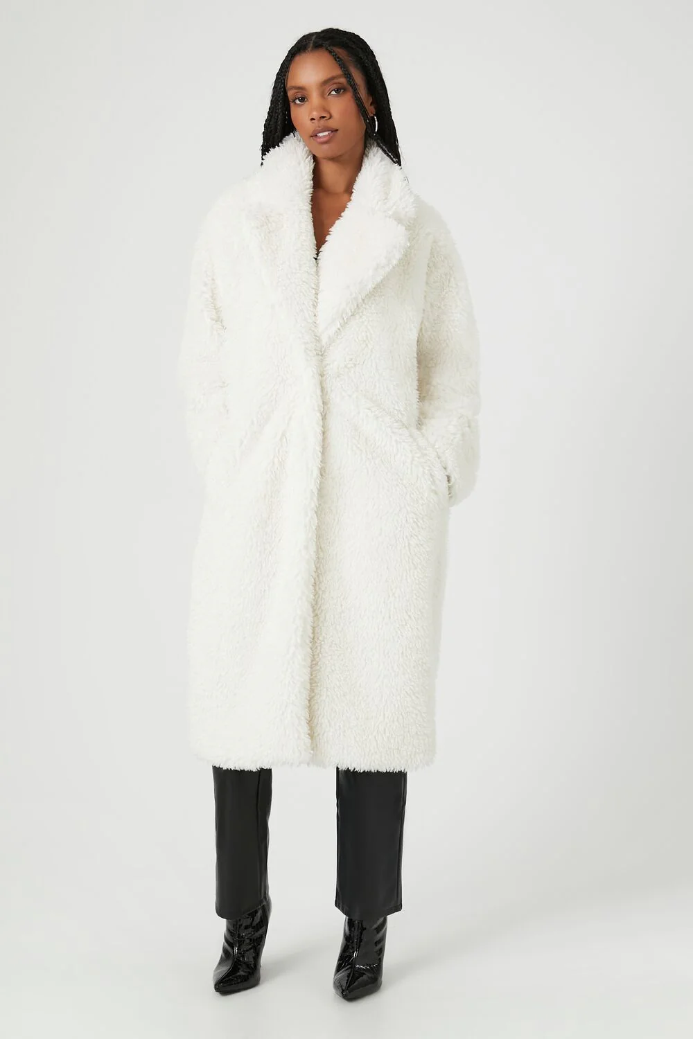 Faux Shearling Duster Coat - Image 9