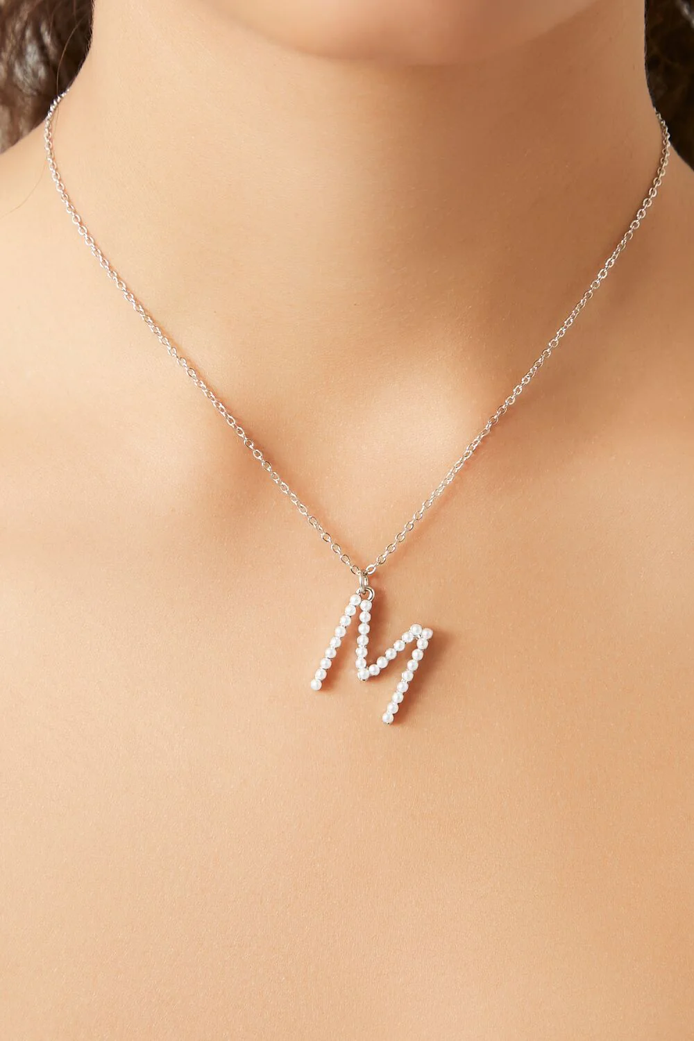 Rhinestone Initial Pendant Necklace - Image 11