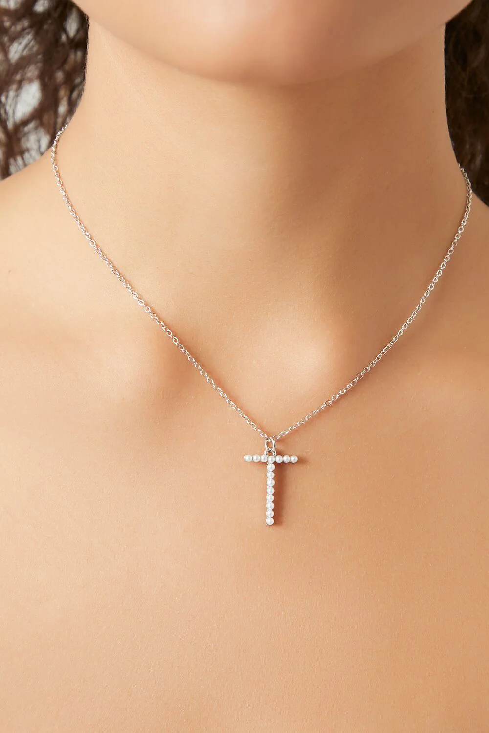 Rhinestone Initial Pendant Necklace - Image 15