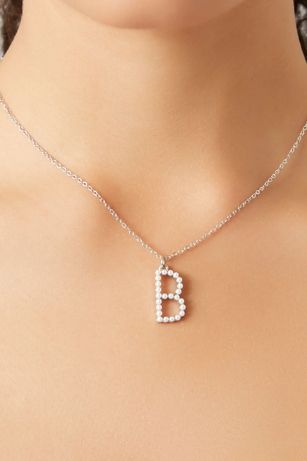 Rhinestone Initial Pendant Necklace - Image 5
