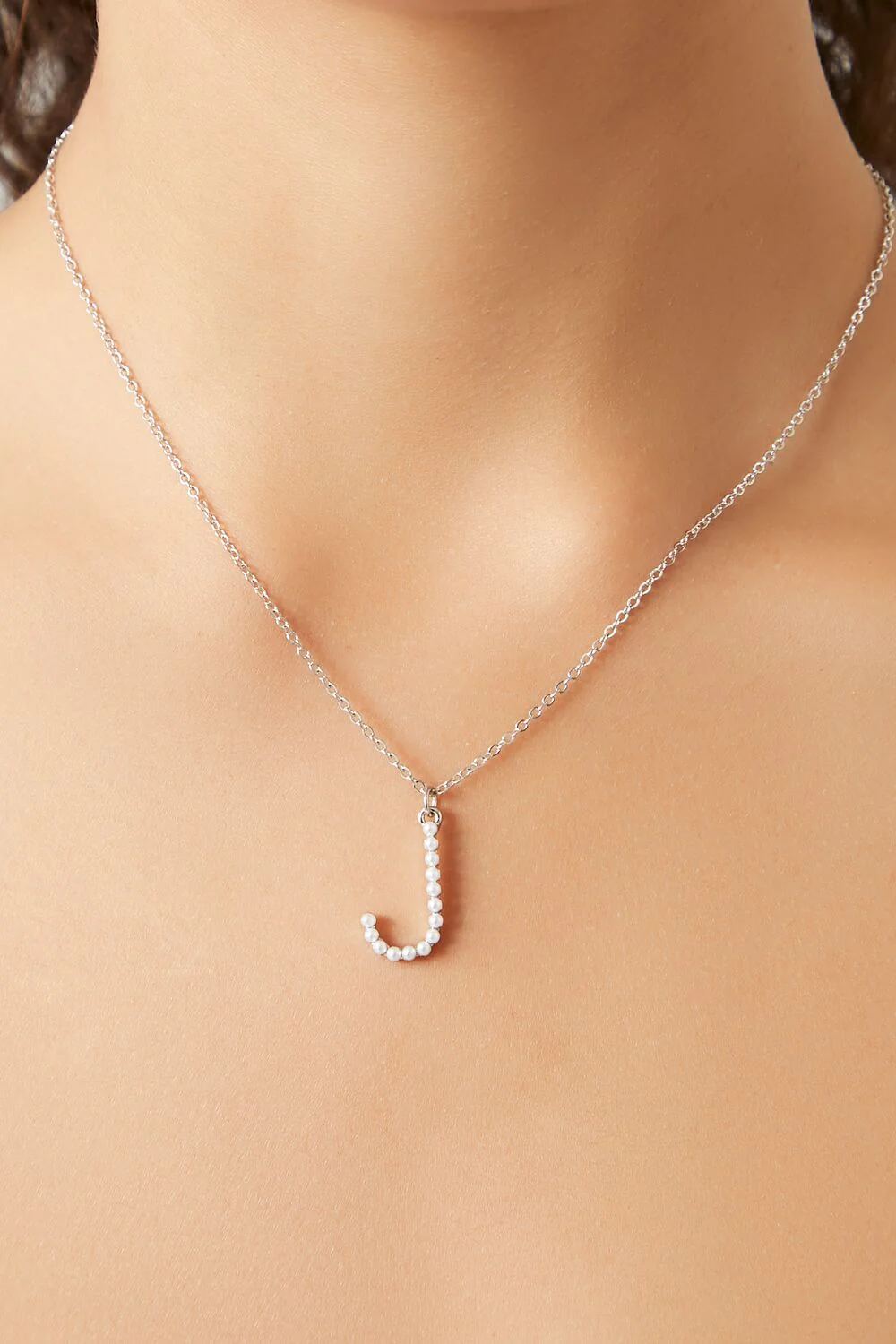 Rhinestone Initial Pendant Necklace - Image 8
