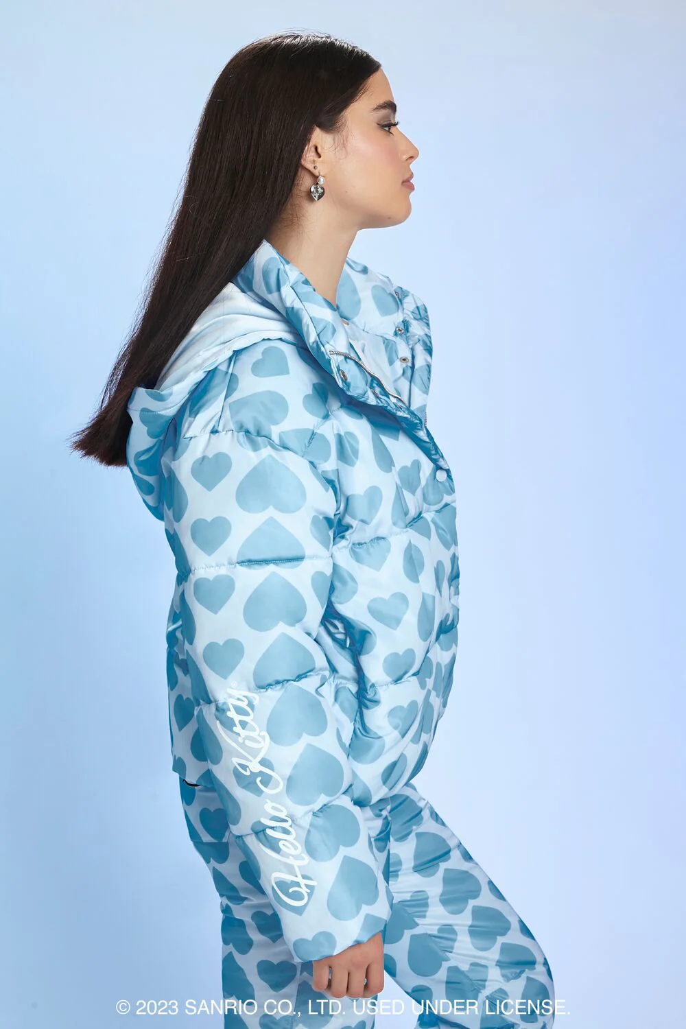 Hello Kitty Heart Print Puffer Jacket - Image 2