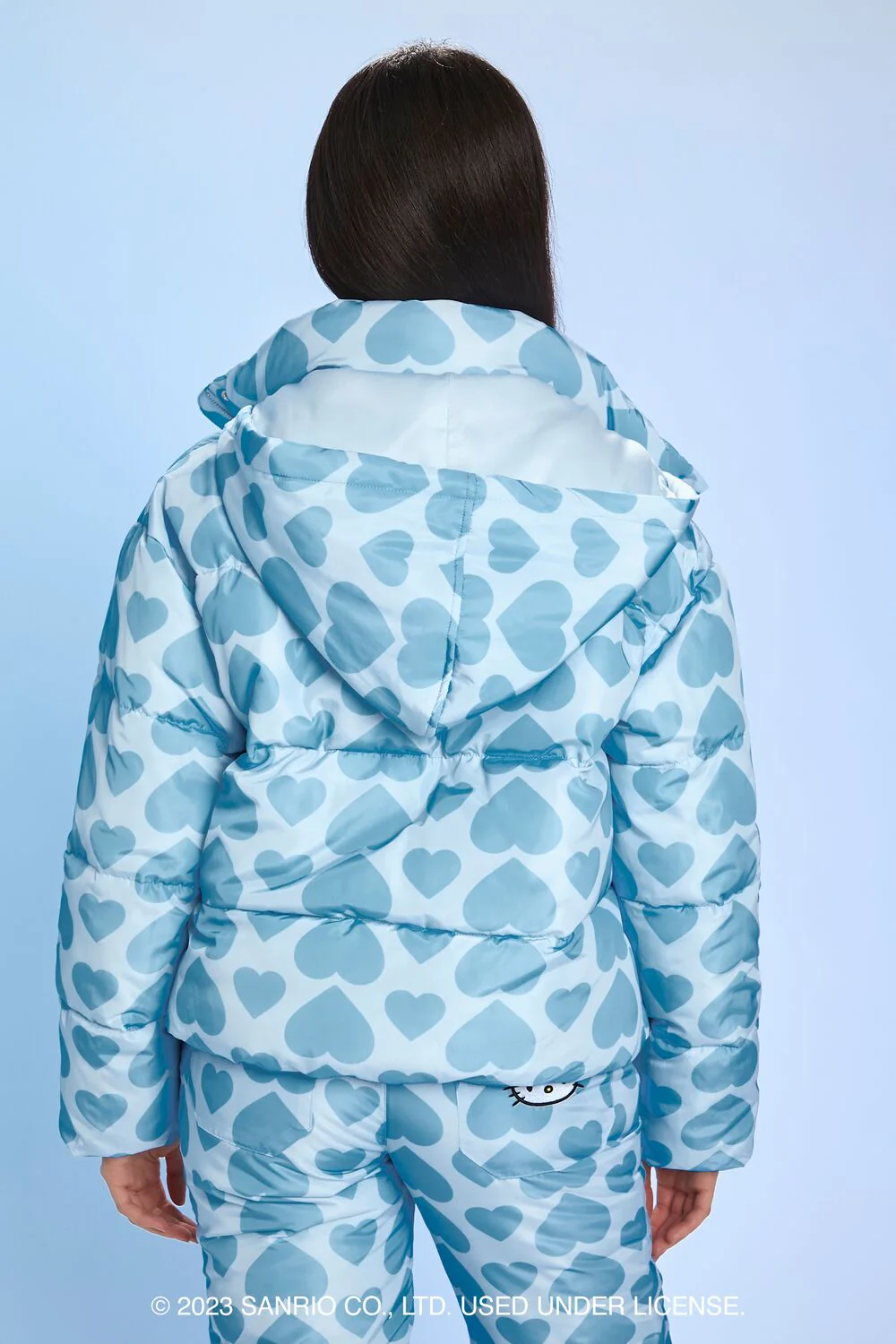 Hello Kitty Heart Print Puffer Jacket - Image 3