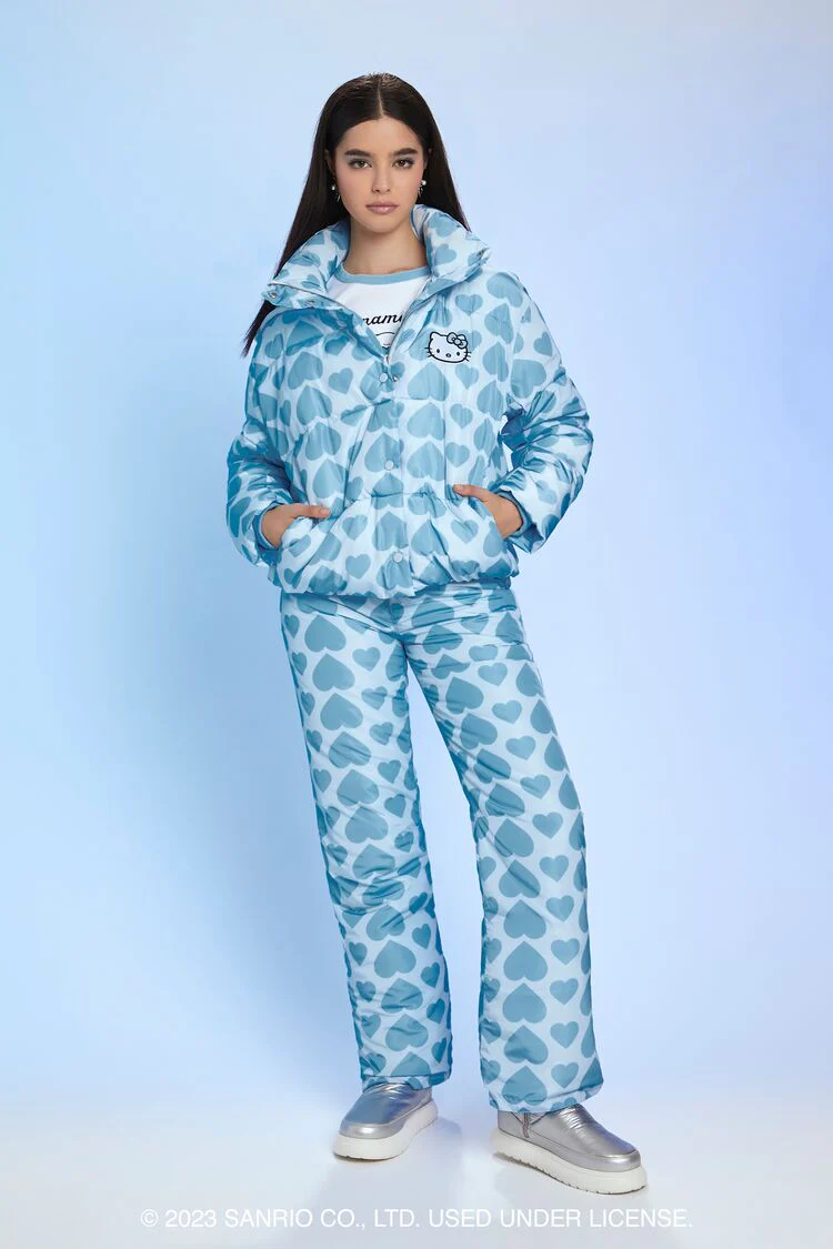 Hello Kitty Heart Print Puffer Jacket - Image 4