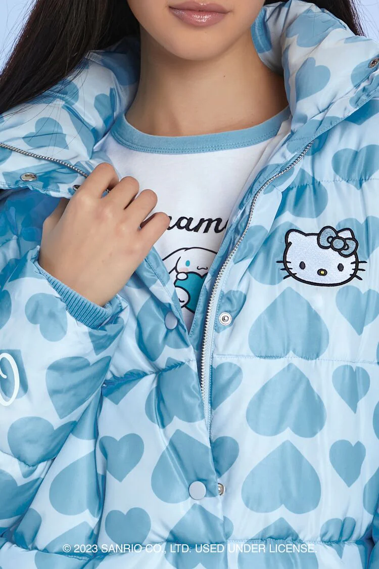 Hello Kitty Heart Print Puffer Jacket - Image 6