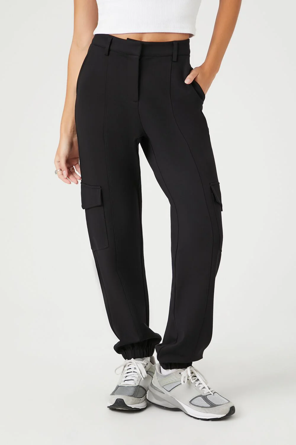 Seamed High-Rise Cargo Joggers - Image 2