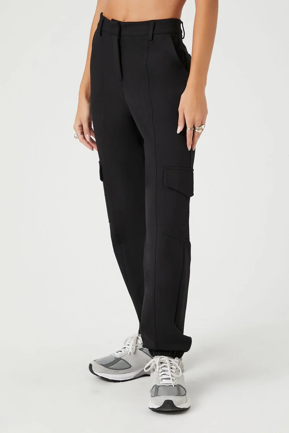 Seamed High-Rise Cargo Joggers - Image 3