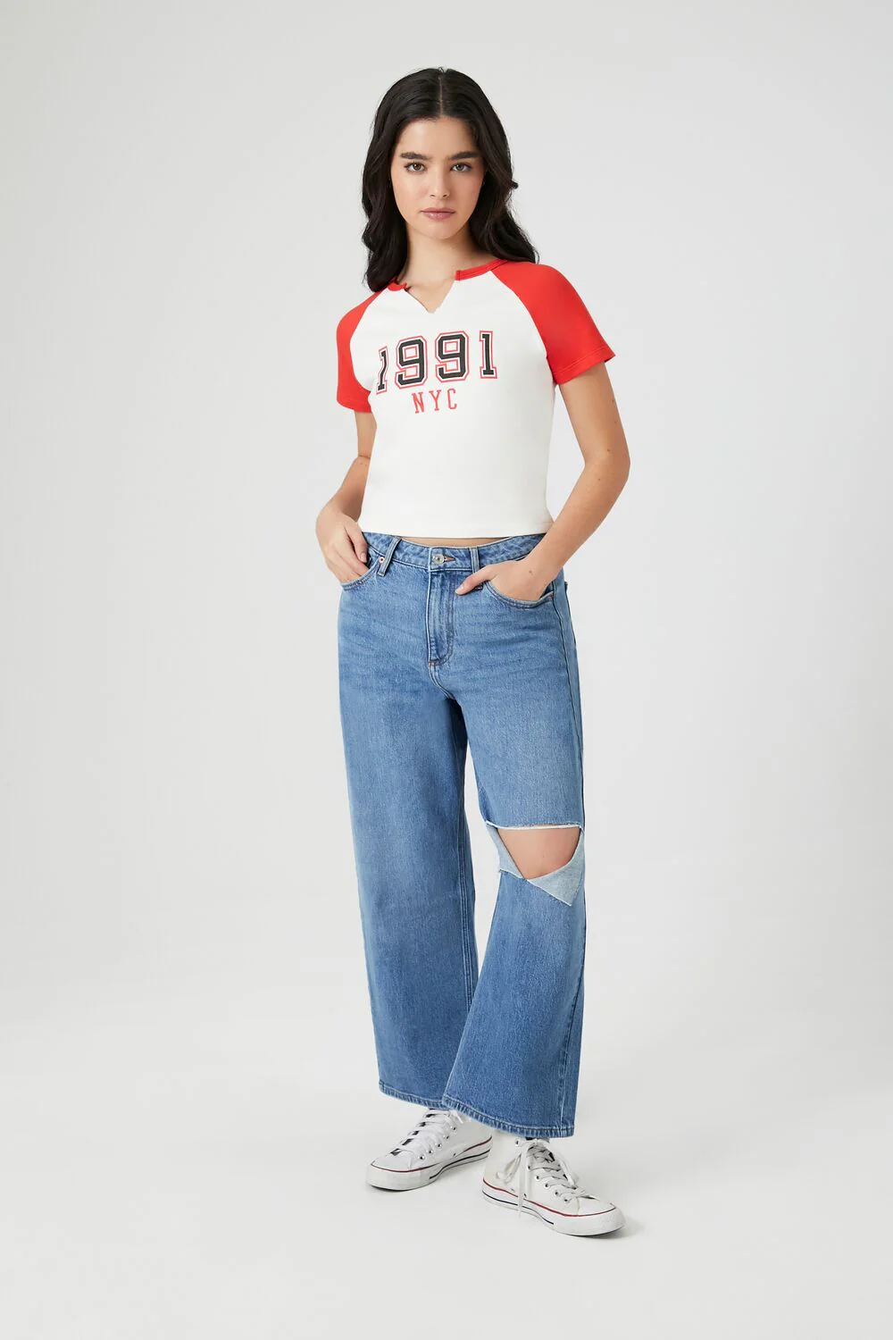 1991 NYC Graphic Raglan Tee - Image 4