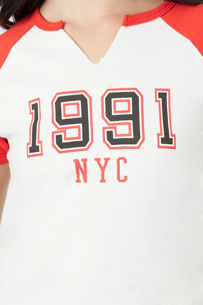 1991 NYC Graphic Raglan Tee - Image 5