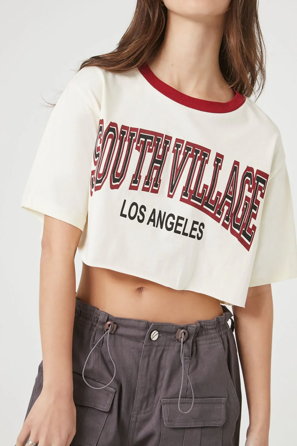 South Village Graphic Cropped Tee - Image 5