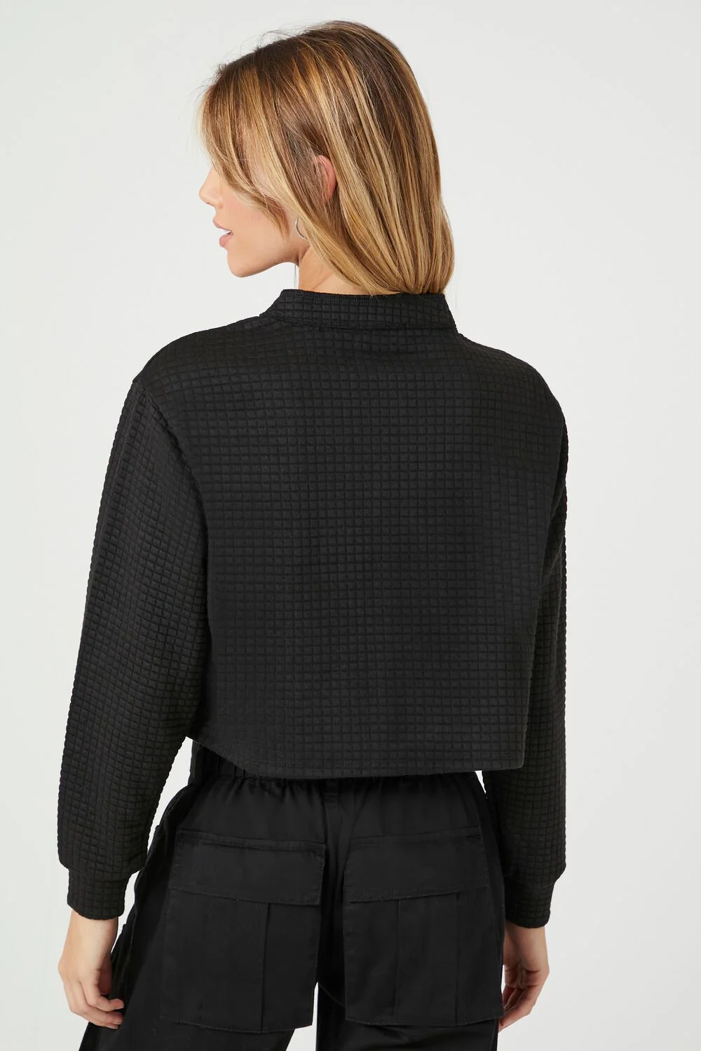 Waffle Knit Crop Top - Image 3