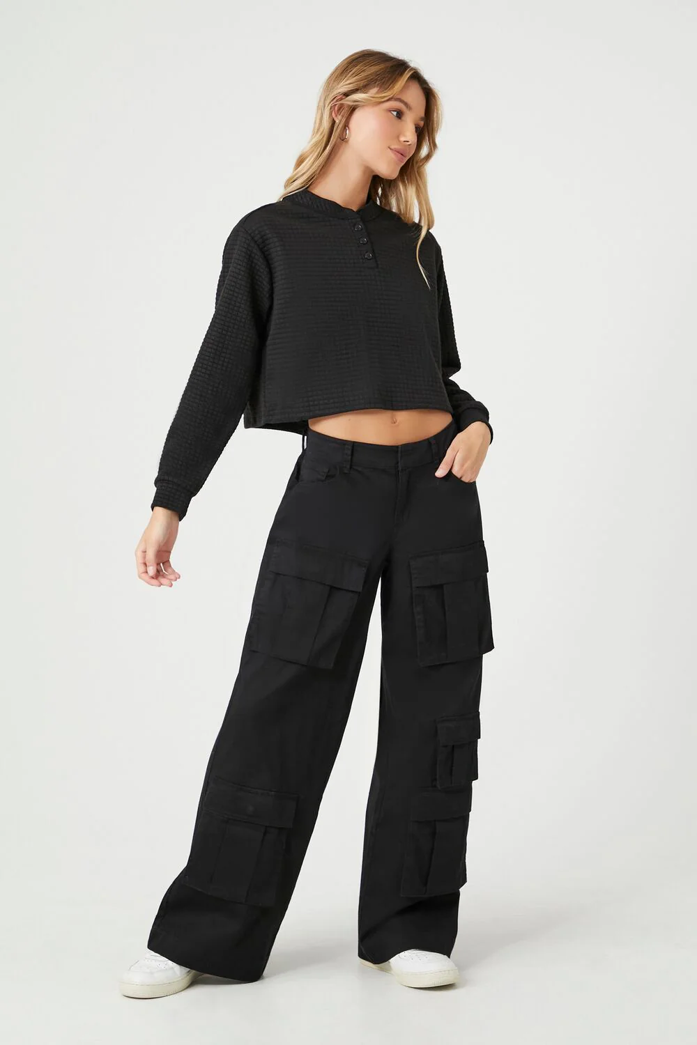 Waffle Knit Crop Top - Image 4
