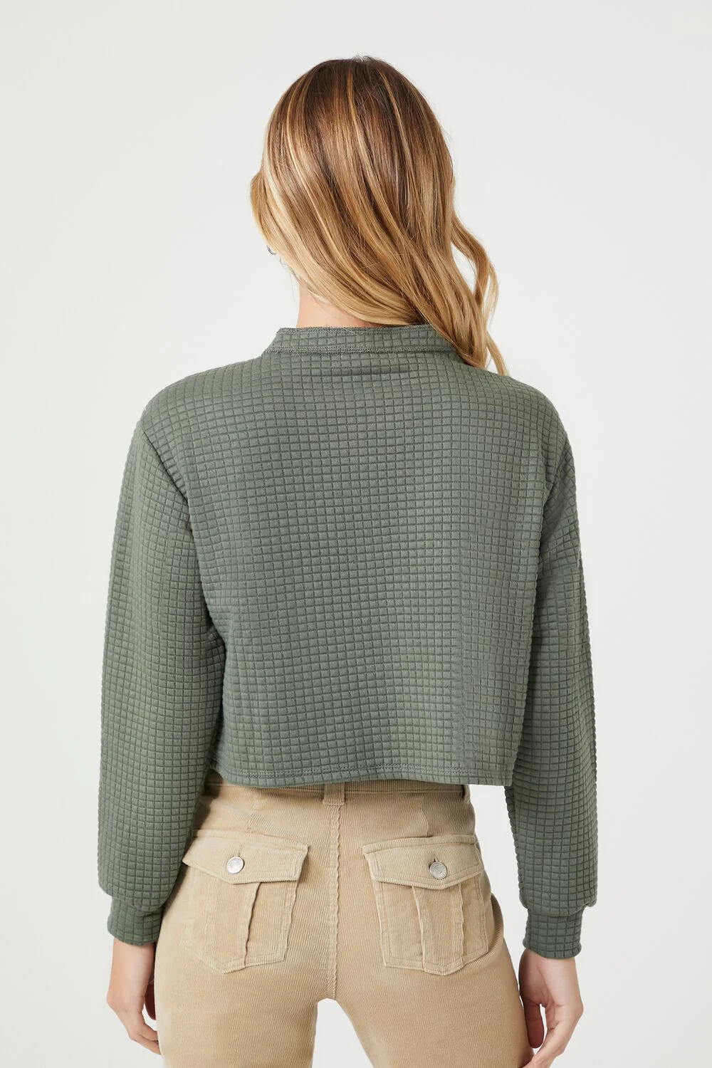 Waffle Knit Crop Top - Image 8