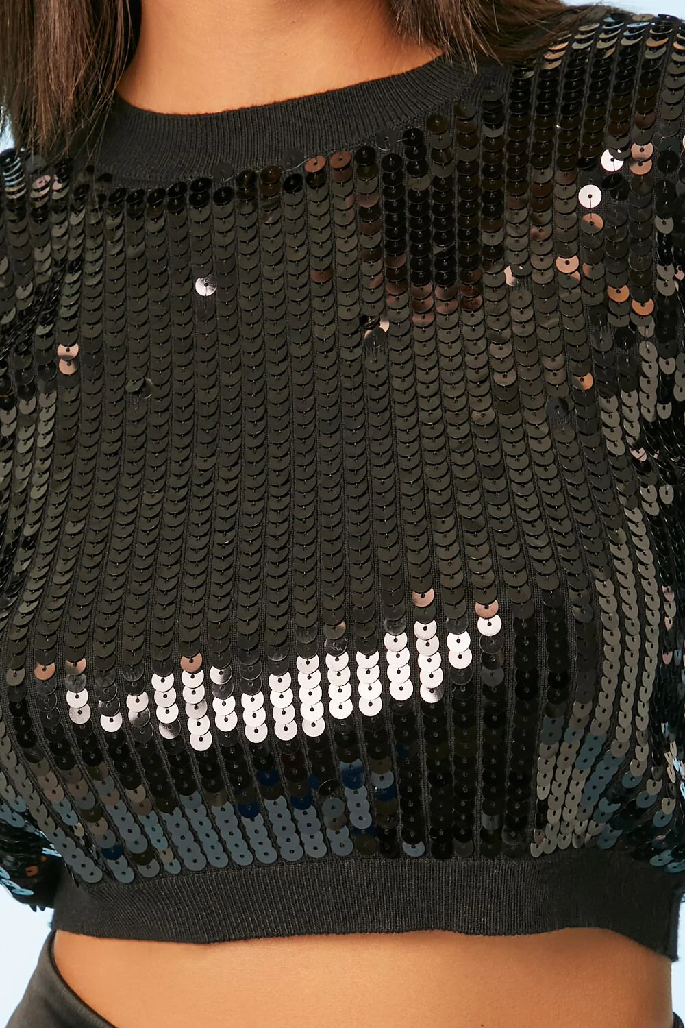 Sequin Cropped Sweater - Image 5