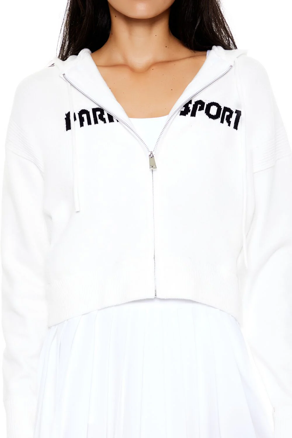 Paris Sport Zip-Up Hooded Sweater - Image 3
