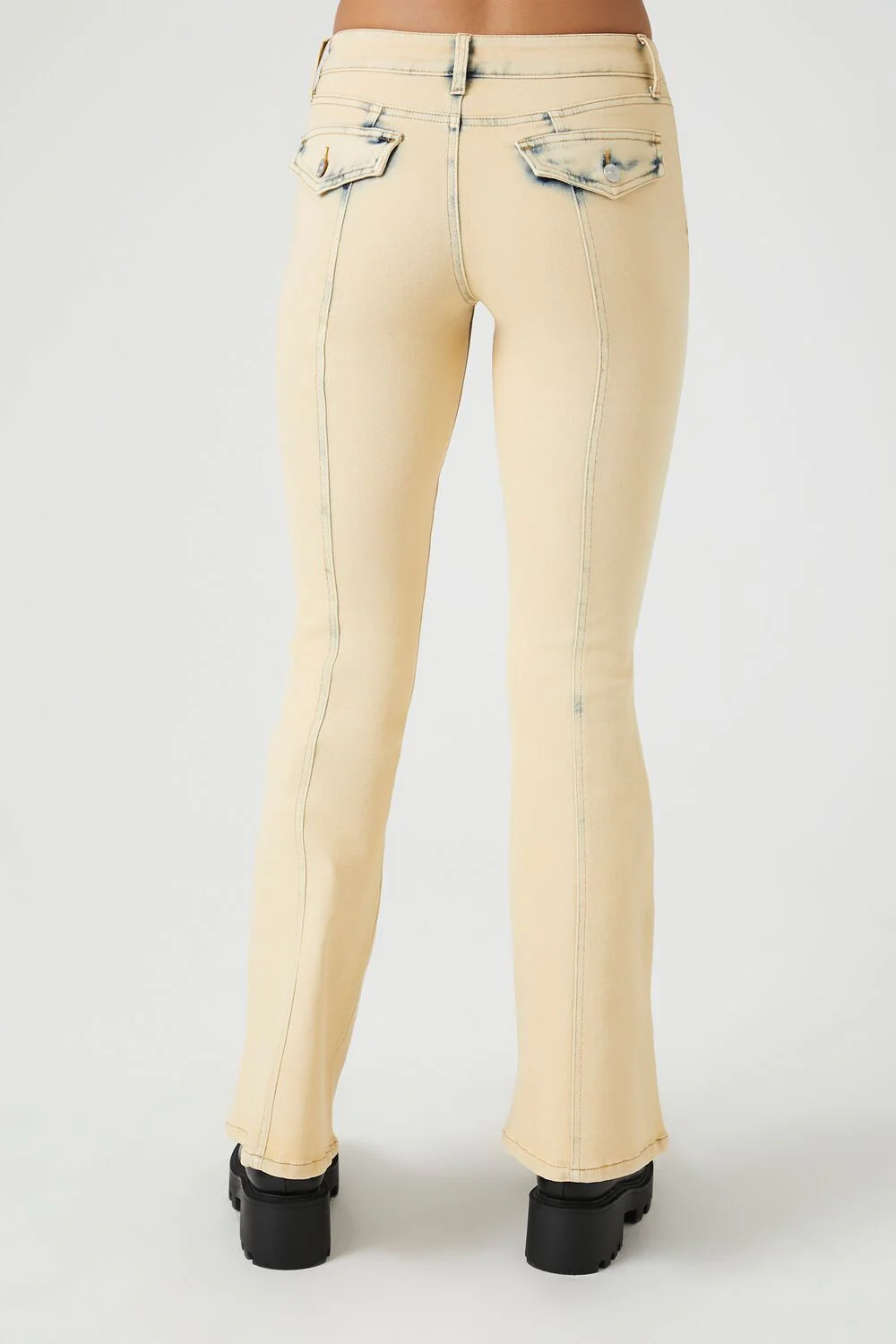 Bleach Wash Flare Jeans - Image 3