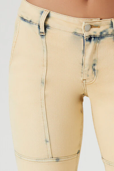 Bleach Wash Flare Jeans - Image 4