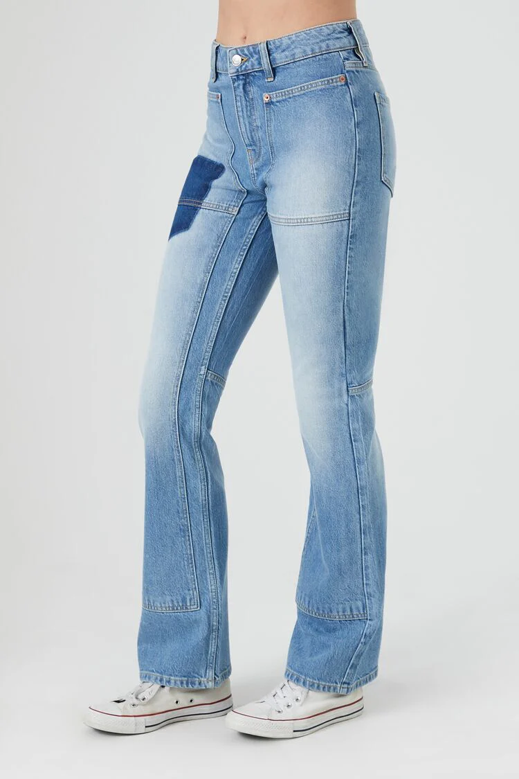 Seamed Mid-Rise Bootcut Jeans - Image 2