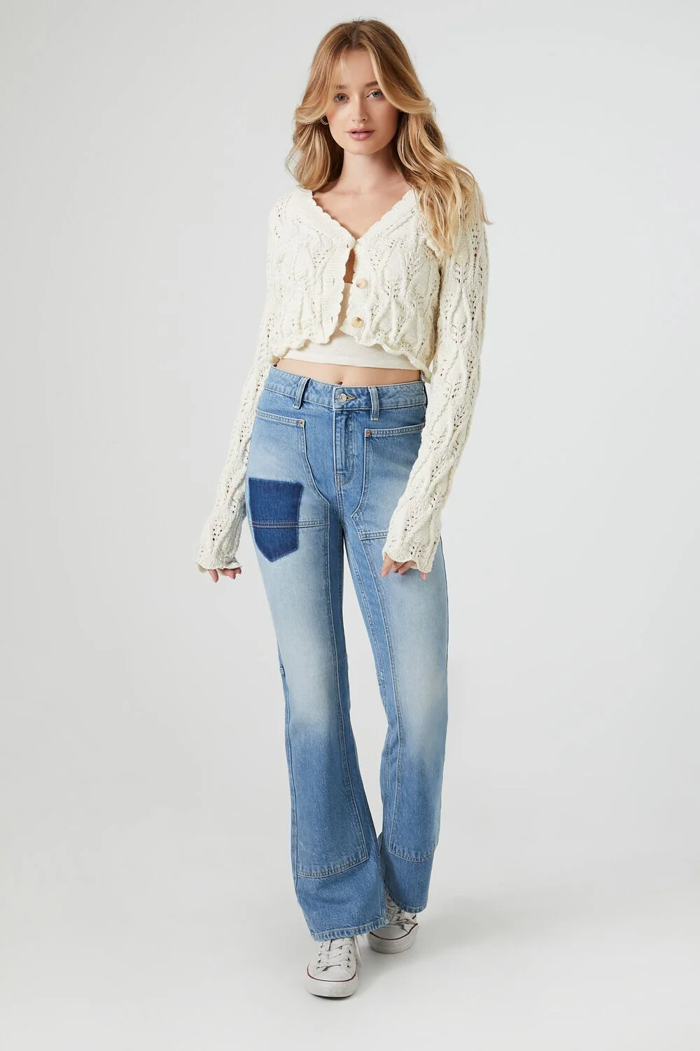 Seamed Mid-Rise Bootcut Jeans - Image 5