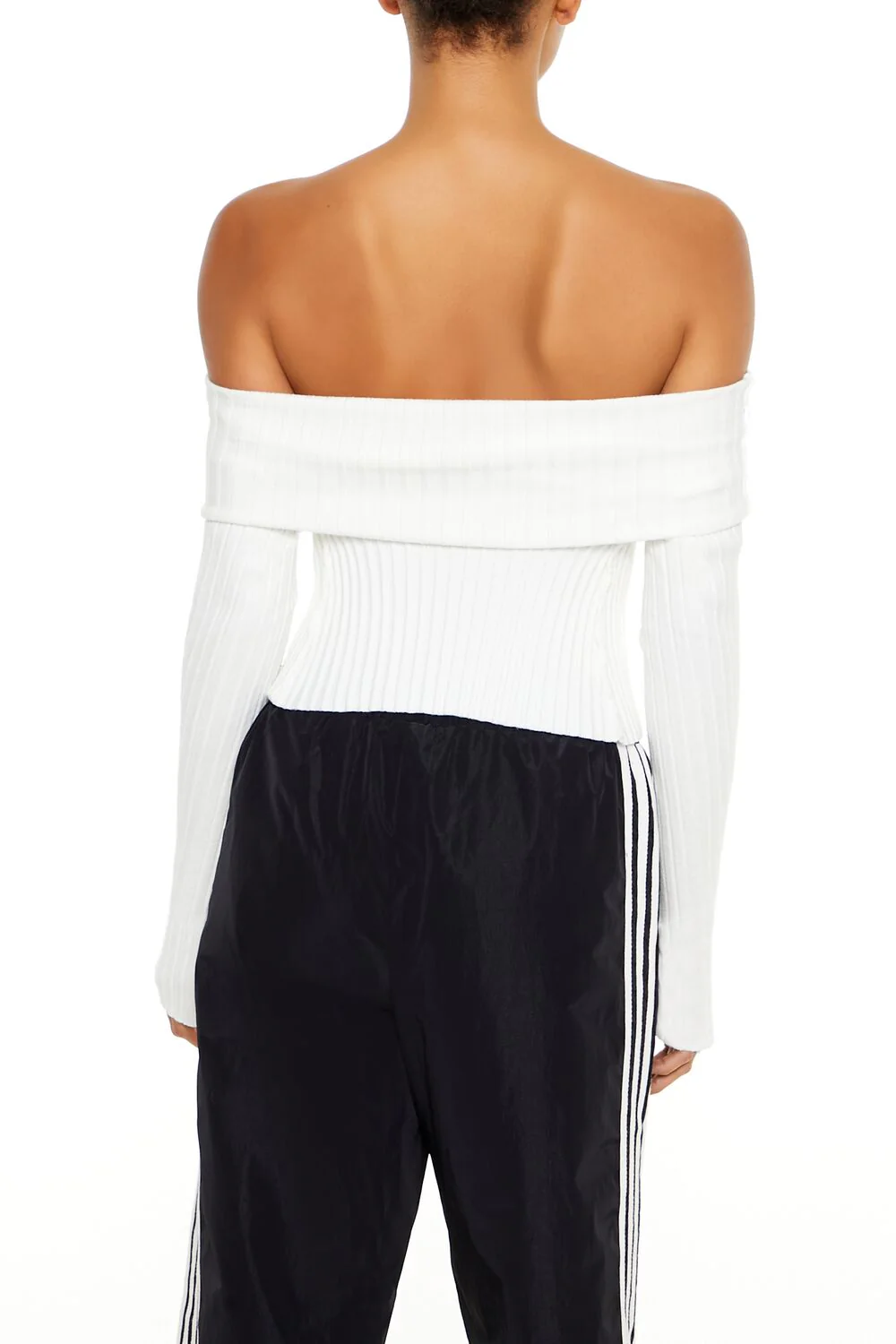 Sweater-Knit Off-the-Shoulder Top - Image 5