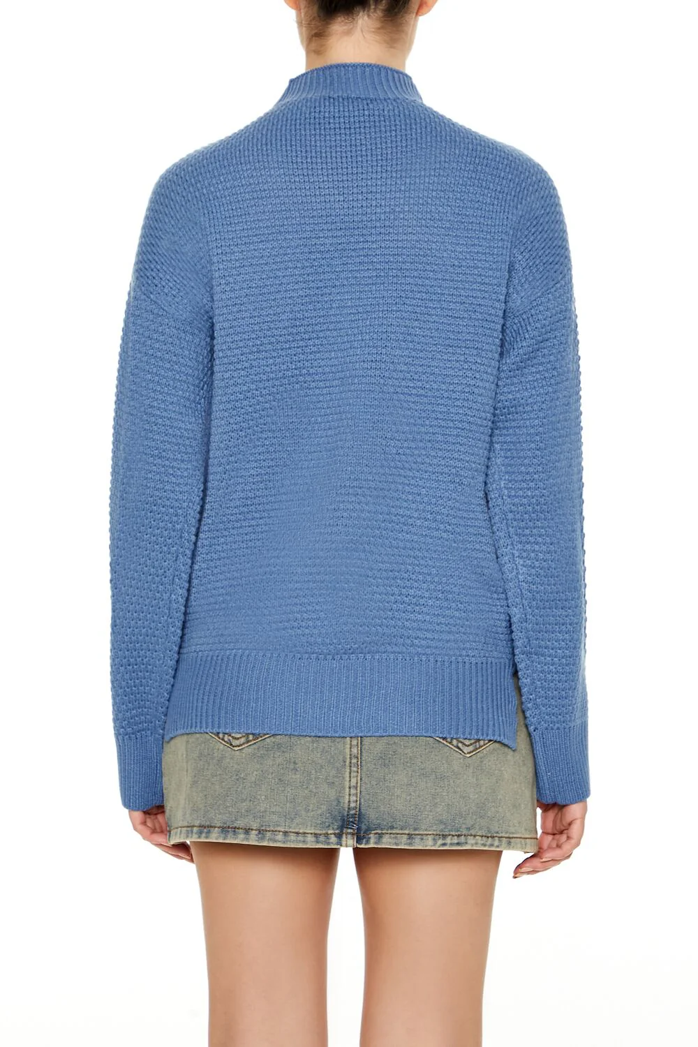 Textured Mock Neck Sweater - Image 5