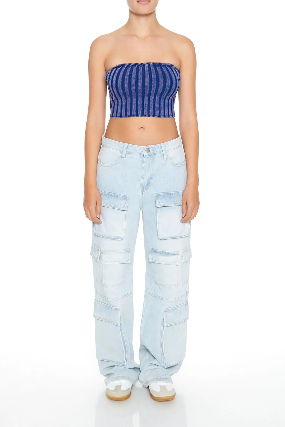 Striped Tube Crop Top - Image 4